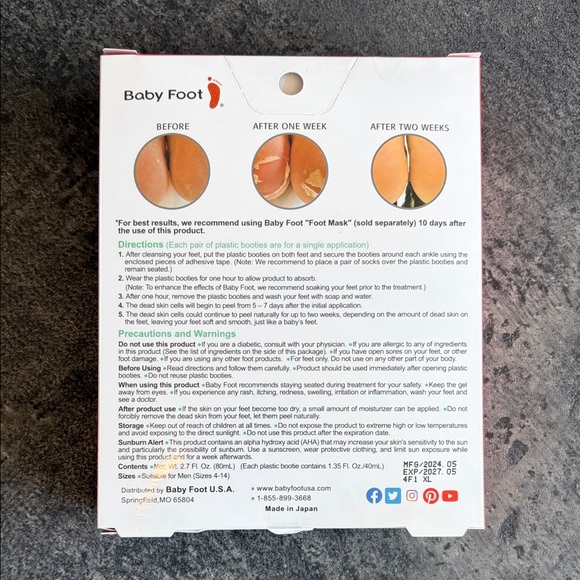 Exfoliation Foot Peel for Men - Black and Red - Picture 2 of 4